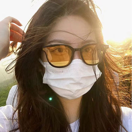 Women's sunglasses sunshade high-end sense Joker cute sweet beauty trendy sunglasses net red makeup artifact glasses wholesale