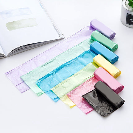 45*50cm Disposable Point-Break Flat Mouth Garbage Bag with Rolls New Material Thickeneded and Strong Home Kitchen Colorful