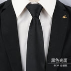 8cm-Black Gloss-Zipper