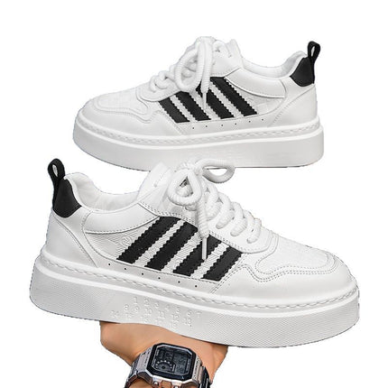 2025 Men's Shoes Casual Autumn White Shoes Fashion New Men's Sports Breathable Student All-match Board Shoes Men's Trendy