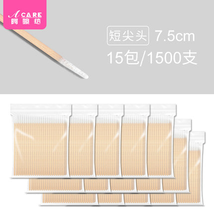 Free Shipping/Cotton Swabs/Tattoo Embroidery A1P20 - Pointed Single/Double-Ended Cotton Sticks for Makeup Removal, Wooden Sticks for Teeth