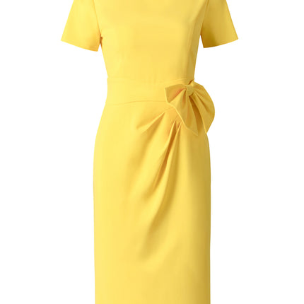 Zhili Yellow Niche Design Dress with Bow, Slim Fit, Figure-Flattering, Bodycon Gown, 2026 Spring New Model