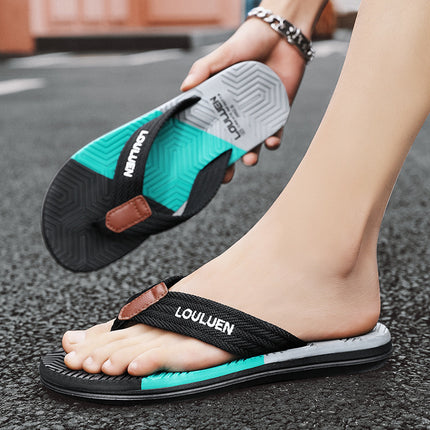 Braided Shoelace Flip-Flops for Men, Summer Outdoor Wear, 2025 New Trendy Soft-Soled Thick-Soled Outdoor Beach Flip-Flops