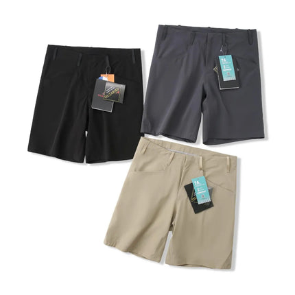 Summer Outdoor Men's Quick-drying Breathable Elastic Sports Casual Shorts Shorts Shorts Shorts with Laser Cut Full Pressure Adhesive Shorts