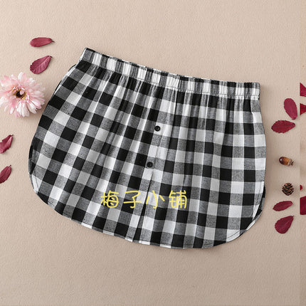 Versatile Short Skirt Women's Sweatshirt Layered with Inner Hem Covering Crotch and Butt Curtain Bottoming Artifact Half Skirt Fake
