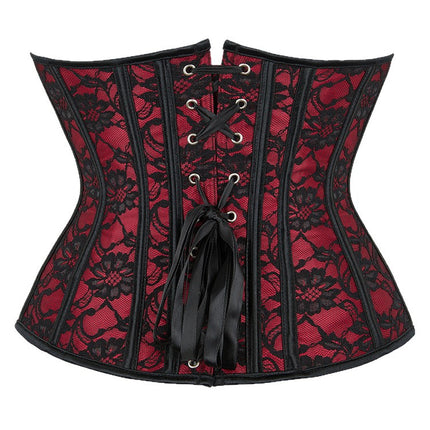 New Black and Red Short Large Size Waist Clip Body Shaping Corset Waistband and Abdominal Control Women's Corset Factory Direct Delivery