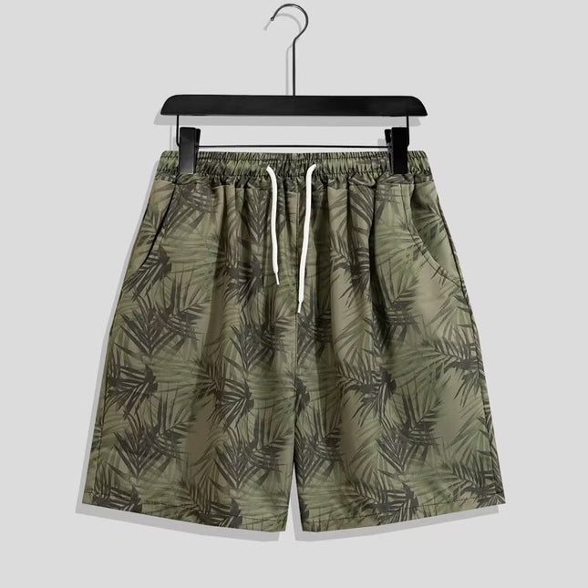 Summer Beach Shorts for Men Trendy Brand Ins Loose Sports Five-Point Quick-Dry Floral Shorts Trendy Couple Casual Large Shorts
