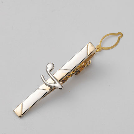 Boutique Fashion Personality Tie Accessories Men's Suit Tie Clip Sail Aircraft Musical Instruments Creative Tie Clip Two-color