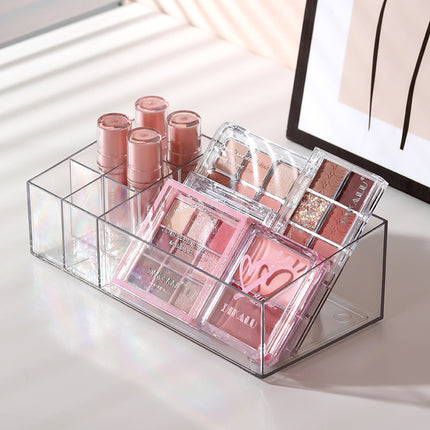 Transparent Storage Box Cosmetics Organizer Desktop Lipstick Makeup Brush Skin Care Product Pen Holder Makeup Box Storage Shelf