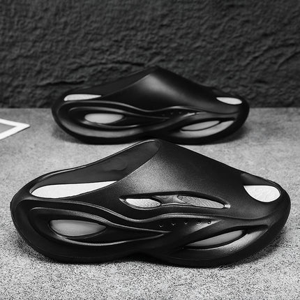 2025 New Open-Toe Eva Casual Comfortable Breathable Fashionable Flat Simple Versatile Everyday Couple Slippers