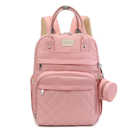 New Large-Capacity Mommy Bag Wholesale Fashion Multi-Functional Waterproof Mother and Baby Supplies Storage Handbag Backpack Cross-Border