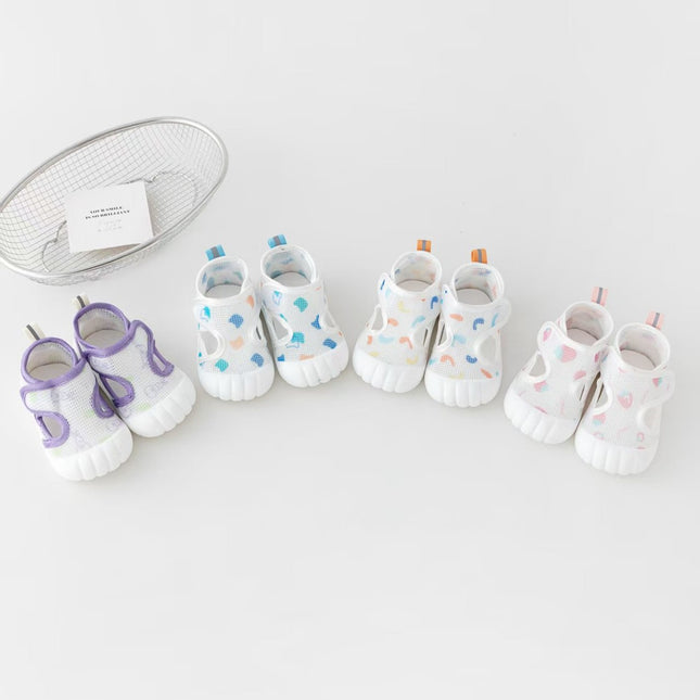 Baby Toddler Summer Sandals Breathable Mesh Velcro Non-Slip Waterproof Unisex 12-36M Orange Blue Pink Purple Sizes 12-14.5cm / Sandales Bébé Tout-Petit Été Mesh Respirant Velcro Antidérapant Imperméable Unisexe 12-36M Orange Bleu Rose Violet 12-14.5cm