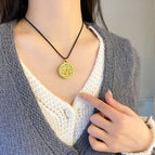 932 compass necklace [black chain]
