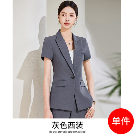 Grey Business Suit suit Women's Summer High-end Hotel Front Desk Manager Dress Jewelry Store Work Suit