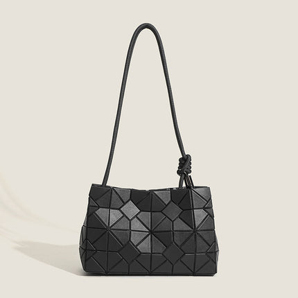 2026 New Trendy Geometric Rhombus Sequin Drawstring Tofu Bag Versatile Fashion Shoulder Crossbody Underarm Pillow Bag