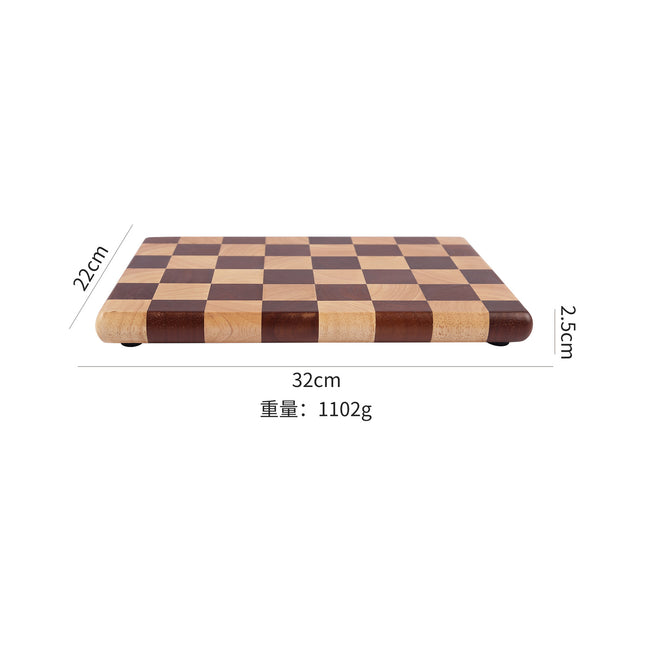 Wholesale antibacterial mildew-proof anti-skid rubber wood solid wood splicing checkerboard cutting board solid wood chopping board cutting board