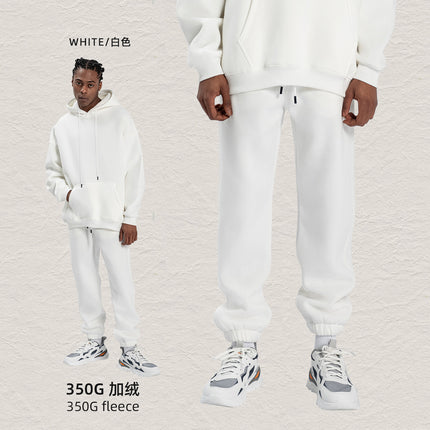 Kite Men's Clothing Factory Autumn and Winter Heavy Velvet Sweatshirt Men's Cross-Border American Street Fashion Loose Sweatshirt Pants Suit Men