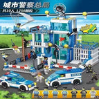 Blue police building 1256pcs