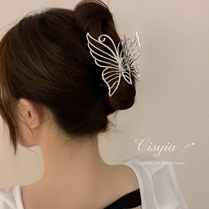 High-End Metal Butterfly Clip Women's Large Hair Clip Hair Back of the Head Hair Shark Clip Hair Clip Headwear