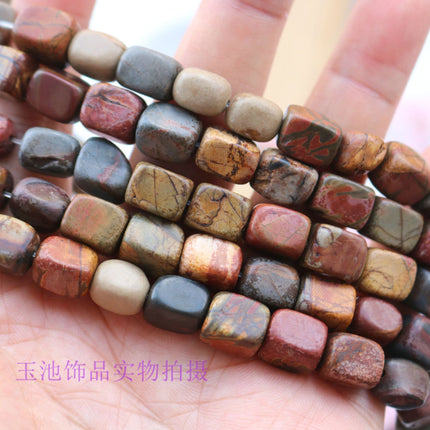 Natural Red Agate Irregular Rectangular Column, Pink Quartz, Lapis Lazuli, Loose Beads, Necklace, Bracelet, DIY Jewelry Accessories, Pendant