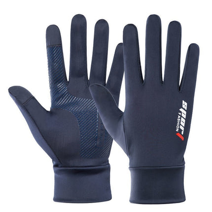 Cycling Gloves, Outdoor Driving Gloves, Electric Vehicle Sun Protection Gloves, Non-Slip Touch Screen Fingerless Gloves, Men's Fishing Ice Silk Gloves Wholesale