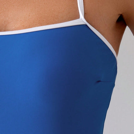 2026 New Blue Tight-Fitting One-Piece Swimsuit for Women, European and American Style, Quick-Drying, High-End Swimwear, Competitive Sports Swimsuit