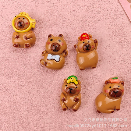 Internet Red Explosions Kapibala Cream Glue Resin DIY Jewelry Accessories Refrigerator Stickers Hair Accessories Patch Handmade Materials
