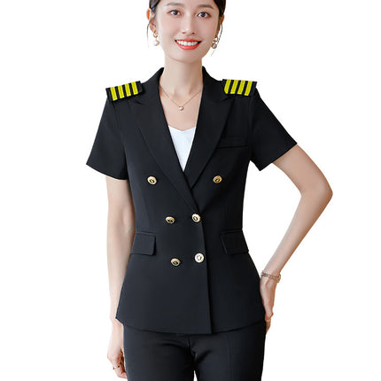 Double-Breasted Snare Drum Clothing Suit for Women New Summer Red Drum Band Clothing Wind Instrument Honor Guard Performance Clothing