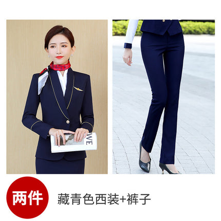 Hotel Attendant Work Clothes Front Desk Cashier Property Beauty Reception Tooling Business Suit Women's Suit Formal Suit