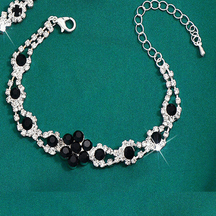 Bridal Jewelry Set, Bracelet, Earrings, Necklace, Ring, Four-Piece Set, Versatile, Elegant, Light Luxury, High-End, Cross-Border