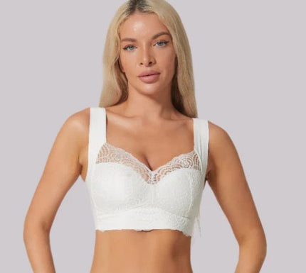 Thin Large-Size Foreign Trade Bra with Beautiful Back Design, Seamless Underwear for Plus-Size Women, Vest-Style Push-Up Bra That Makes Big Breasts Appear Smaller, Direct Sales