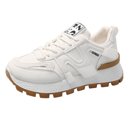 Korean style new argan shoes women's 2024 spring student sports running shoes casual platform daddy shoes women