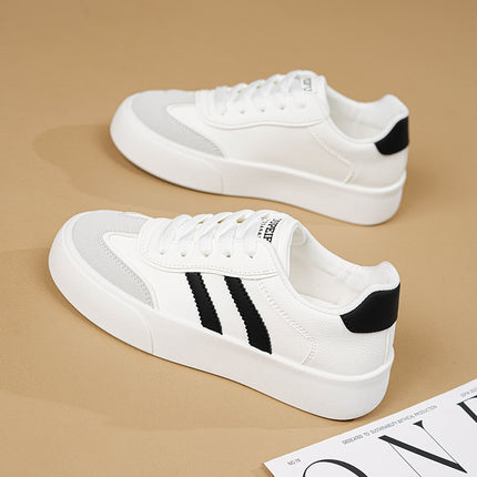 White Shoes Women's Autumn New Women's Shoes 2024 Students Soft Bottom Casual Sports Board Shoes Chic Style Flat Women's Shoes Trendy