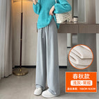 Glutinous rice pants light gray [no pilling, regular style] / S