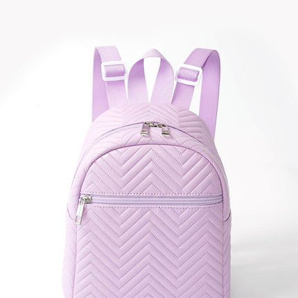 Cross-border Hot Sale Mini Women's Backpack 2024 New Multicolor Printed Wave Embroidered Colorful Belt Backpack