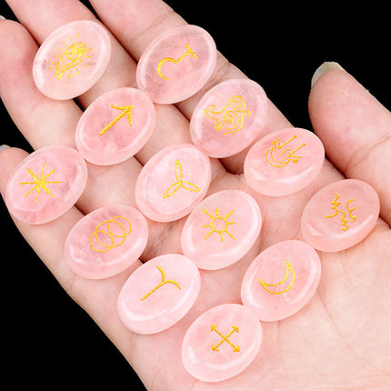 witches runes witch runes natural crystal agate semi-precious stone carvings such as nilune runes