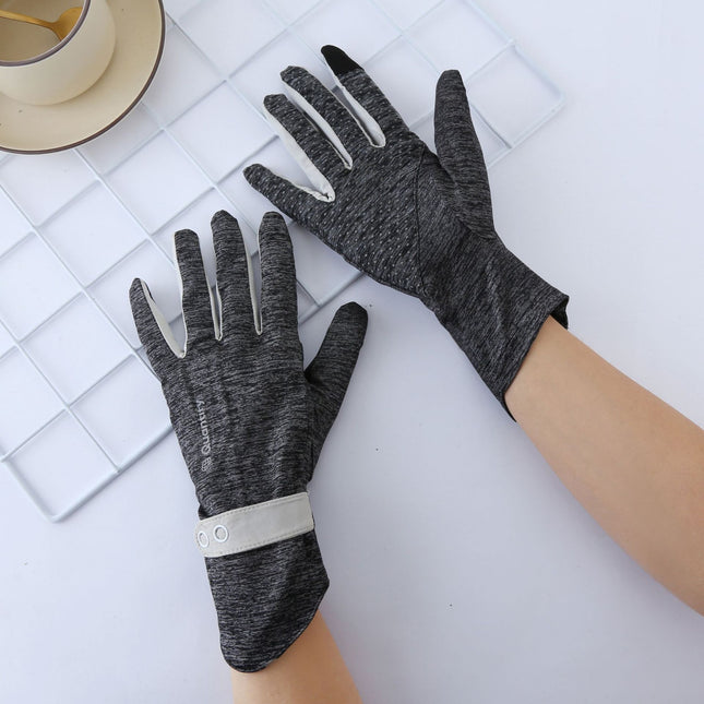 Sun Protection Gloves for Men, Anti-Slip, Touch Screen, Ice Silk, Summer Cycling, Outdoor Fishing, Anti-Uv, Touch Screen Compatible