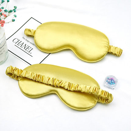 New Double-Sided Imitation Silk Sleep Mask with Light-Blocking and Adjustable Elastic Buckle, Travel-Friendly, Solid Color, Breathable, Beauty and Eye Protection
