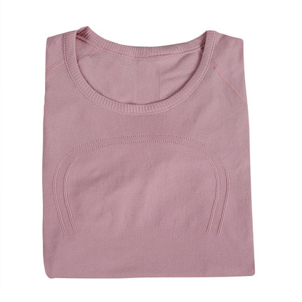 Lulu Original Standard Swiftly Tech Sports Short-Sleeved T-Shirt Casual Running Breathable Fitness Yoga Wear for Women