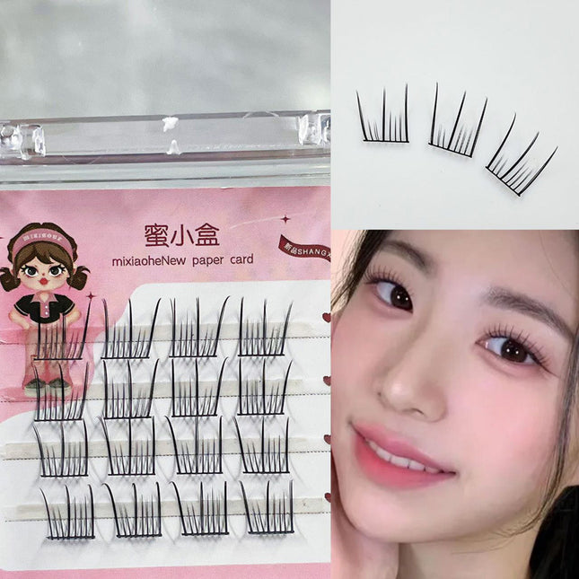 Korean Girl Group Idol Eyelashes! Boiled Water Makeup, Discreet Fake Makeup, Clear and Pure Desire False Eyelashes, Ten Rows of Eyelashes