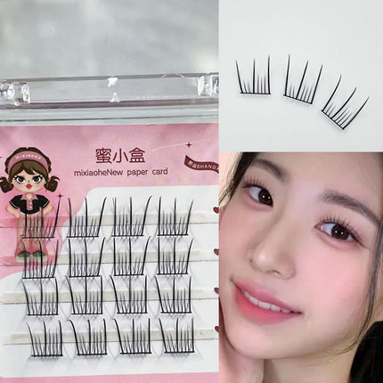 Korean Girl Group Idol Eyelashes! Boiled Water Makeup, Discreet Fake Makeup, Clear and Pure Desire False Eyelashes, Ten Rows of Eyelashes