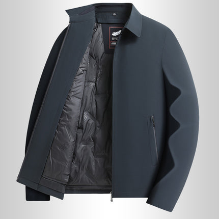 New Autumn and Winter Men's down Jacket Business Casual Executive Workwear Jacket with Detachable down Liner and Lapel