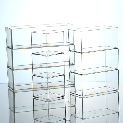 Desktop Storage Box Narrow Long Slim High Gap Transparent Acrylic Snack Kitchen Mirror Cabinet File Bathroom Cosmetics