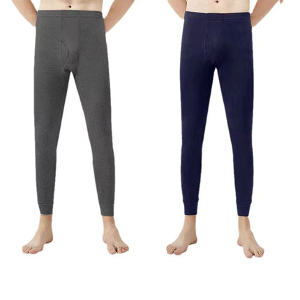 Autumn and winter men's long pants warm pants one-piece cotton pants underpants thin bottoming high waist middle-aged and elderly plus size breathable