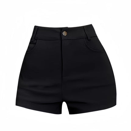 Hot Girl Black Shorts Women's Autum 2024 New Spring Petite Culottes Slimming Look A-Line Outer Suit Hot Pants