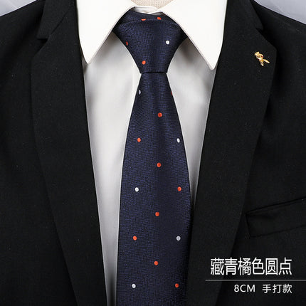 Tie Men's Forsuit Business Blue Striped Shirt Suit Hands Lazy People Zip-Free Wedding Trend