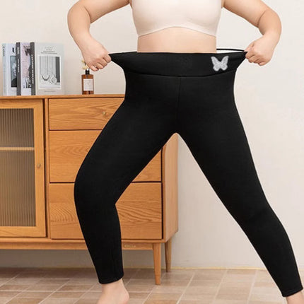Cross-Border Export Large Size Velvet Leggings, Autumn and Winter Tight-Fitting Warm Pants, Lamb Velvet Thickeneded Stretch Cotton Pants