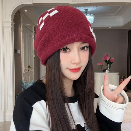 Postpartum Confinement Hat Autumn and Winter Face-Slimming Hat Windproof Cold-Proof Maternity Turban Warm Slouchy Beanie Pullover Hat for Women