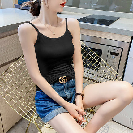 Beautiful Back Sexy Collarbone Inner Base Camisole Women's Summer Outer Wear V-Neck Tight Small Top