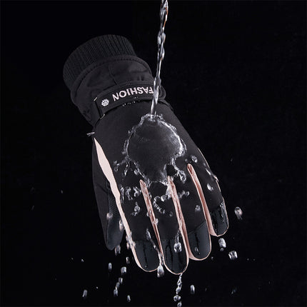 New winter gloves outdoor riding mountaineering plus velvet padded non-slip touch screen gloves wholesale men's and women's ski gloves